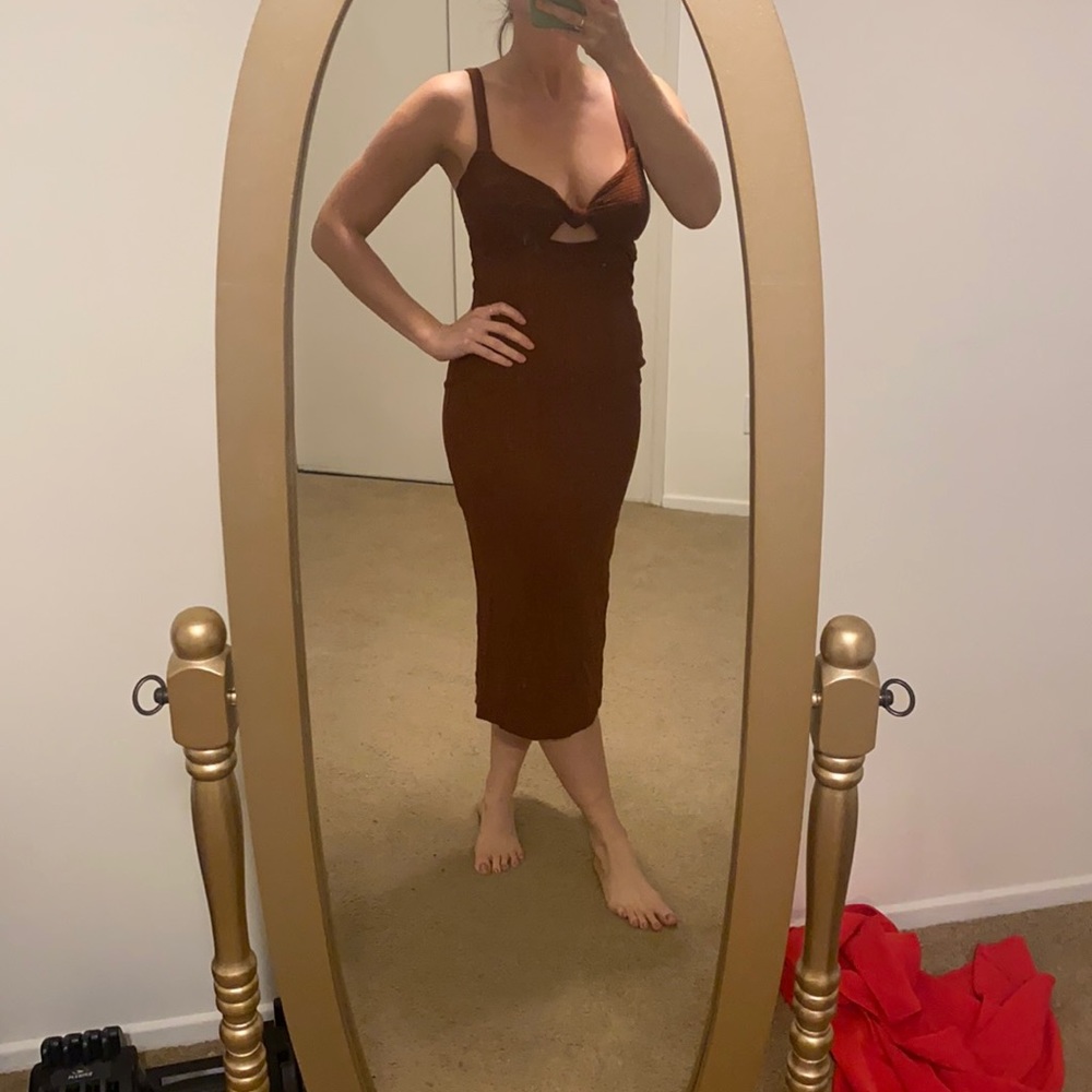 L*Space brown ribbed dress/coverup size small